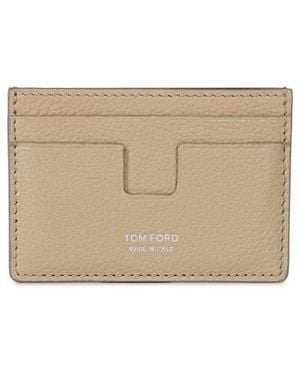Tom Ford Print Logo Cardholder - Natural