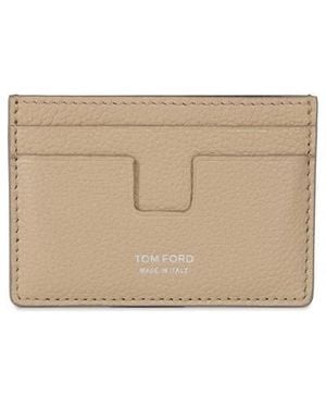 Tom Ford Print Logo Cardholder - Natural