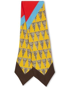 Gucci Silk Scarf - Blue