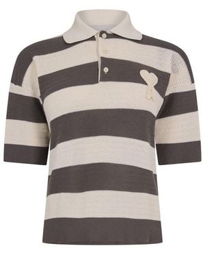 Ami Paris Ami Stripe Polo Ld61 - Multicolour