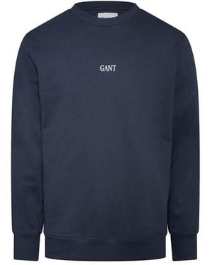 GANT Small Graphic Crew-Neck Sweatshirt - Blue