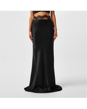 David Koma Lace Maxi Skirt - Black