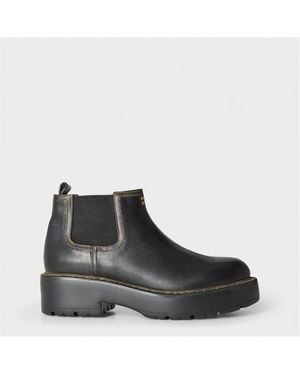 Miu Miu Miu Logo Ankle Boot Ld61 - Black