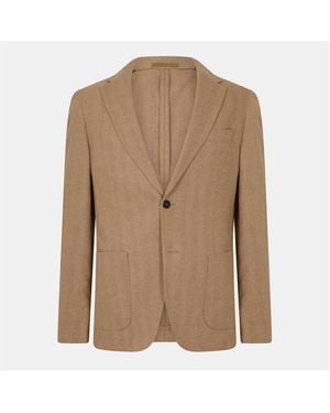 BOSS Heston Tailored Fit Formal Jacket - Natural