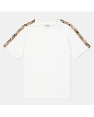 Burberry Burb Check Tee Jn54 - White