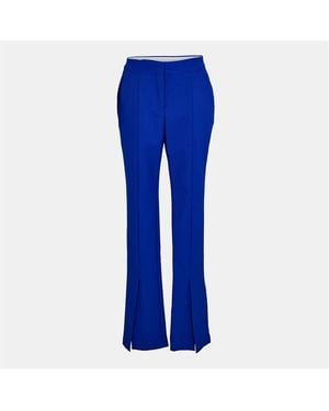 Off-White c/o Virgil Abloh High Waisted Slim Fit Split Hem Trousers - Blue