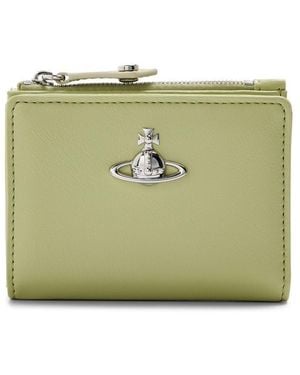 Vivienne Westwood Viv Slimflap Zip Around Purse - Green