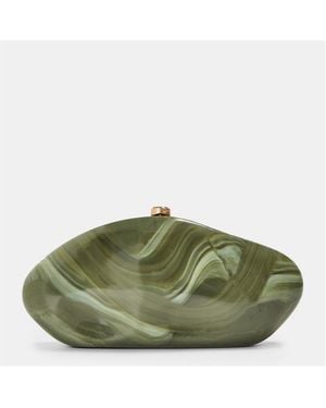 Cult Gaia Caldera Clutch Bag - Green