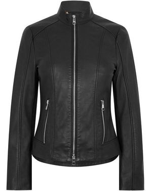 BOSS C Sabella Leather Shorts - Black