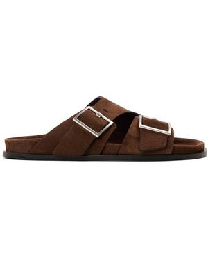Alohas Alba Sandal Flat Sandals - Brown