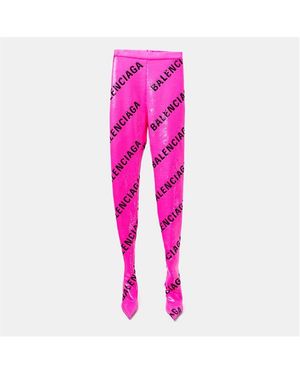 Balenciaga Elongated Shaft Over The Knee Boots - Pink