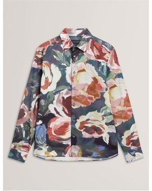 Ted Baker Floral Long-Sleeve Patterned Shirt - Multicolour