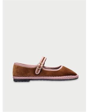 Flabelus Balthasar Velvet Mary Jane - Brown