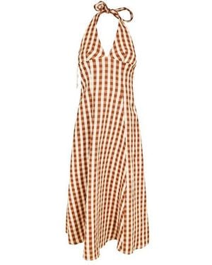 Faithfull the Brand Marias Midi A Line Dress - Metallic