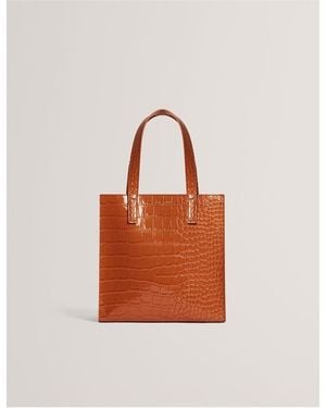 Ted Baker Croc Small Icon Tote Bag - Orange
