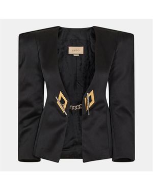 Gucci Structured Blazer - Black