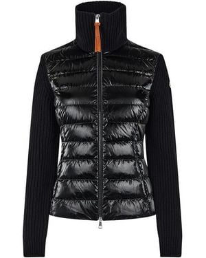 Moncler Quilted Longline Down Coat - Black