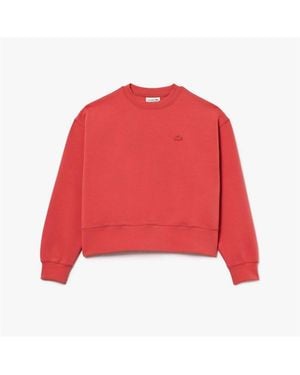 Lacoste Oversized Cotton Sweatshirt - Red