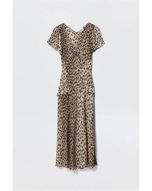 RIXO London Evie Tea Dress - Natural