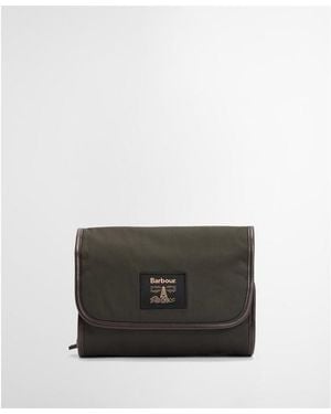 Barbour Wax Hanging Washbag - Black