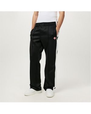CASABLANCA Open Hem Fleece Relaxed Fit Joggers - Black