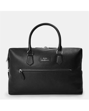 Polo Ralph Lauren Pebble Leather Duffle Holdall - Black