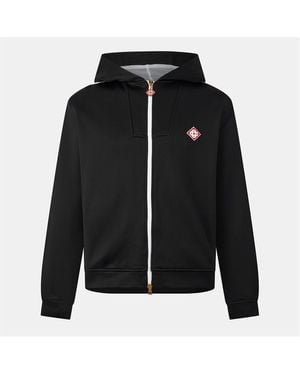 CASABLANCA Scuba Hooded Sweatshirt - Black