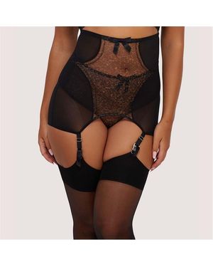 Playful Promises Hazel Leopard Print Girdle - Brown