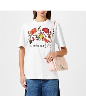 Alexander McQueen Dutch Flower Print T-shirt - White