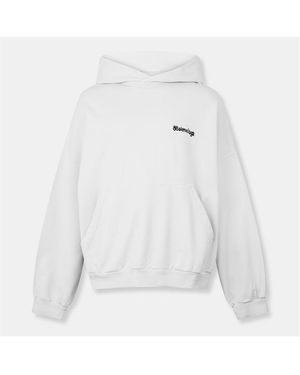 Balenciaga Over The Head Hoodie - White