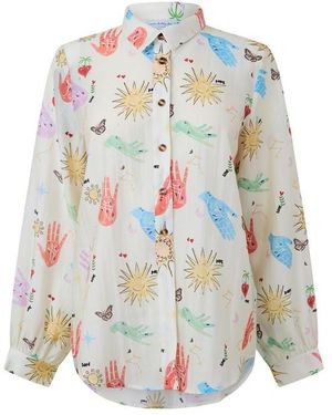 Never Fully Dressed Long Sleeve Patterned Shirt - Blue
