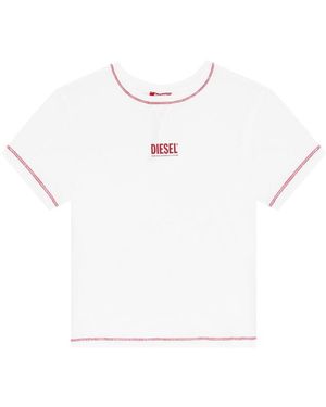 DIESEL Dj Uftee-Maddie Crop T-Shirt - White