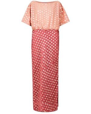 Never Fully Dressed Tilly Jacquard Maxi Dress - Blue