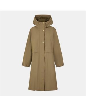 Barbour Naboo Funnel Neck Long Sleeve Showerproof Rain Anorak - Natural