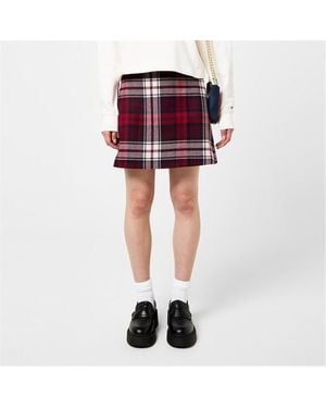 Tommy Hilfiger Tartan Mini Skirt - Red