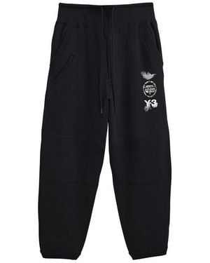 Y-3 Open Hem Woven Tracksuit Joggers - Black