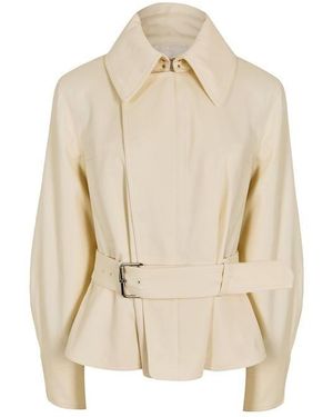 Givenchy Giv Belted Bomber Jacket - Natural