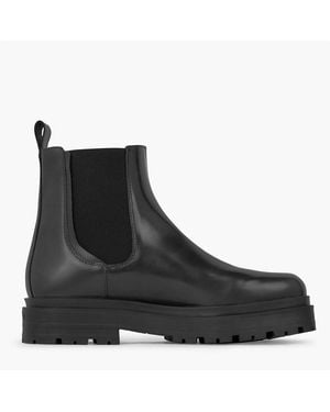 Represent Pull-On Platform Chelsea Boots - Black