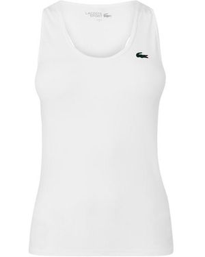 Lacoste Sleeveless Slim-Fit Gym Vest - White