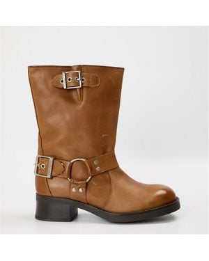 Steve Madden Blessing Ankle Heeled Boots - Brown