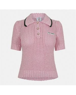CASABLANCA Casa Crochet Top - Pink