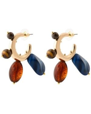 DESIERTO Philo Piedreria Erngs Hoop Earrings - Blue