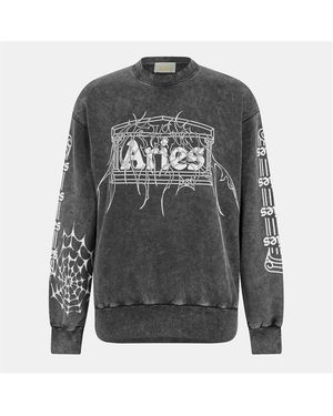 Aries Overlord Crew Sweatshirt - Grey