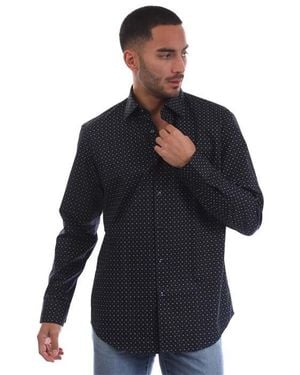 BOSS H Joe Kent Oxford Long Sleeve Shirt - Grey