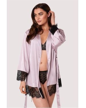 Wolf & Whistle Alaia Mink Caged Kimono - Pink
