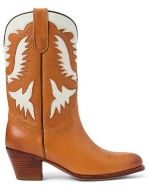 Ralph Lauren Western Cowboy Boots - Brown