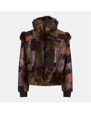 Chloé Patchwrk Lthr Ld54 - Brown