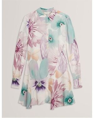 Ted Baker Mini Shirt Dress - White