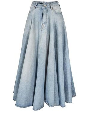 Balenciaga Godet Maxi Skirt - Blue