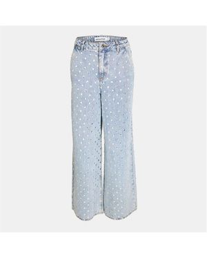 Self-Portrait Rhinestone Jean - Black